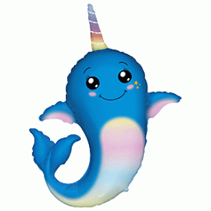 Narwhal Ocean Party Supershape Balloon